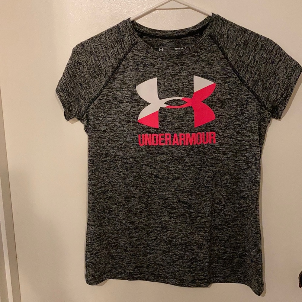 Girl sporty silky/ thin under armor T-shirt.